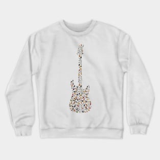 Guitar Silhouette Filled with Guitars Crewneck Sweatshirt